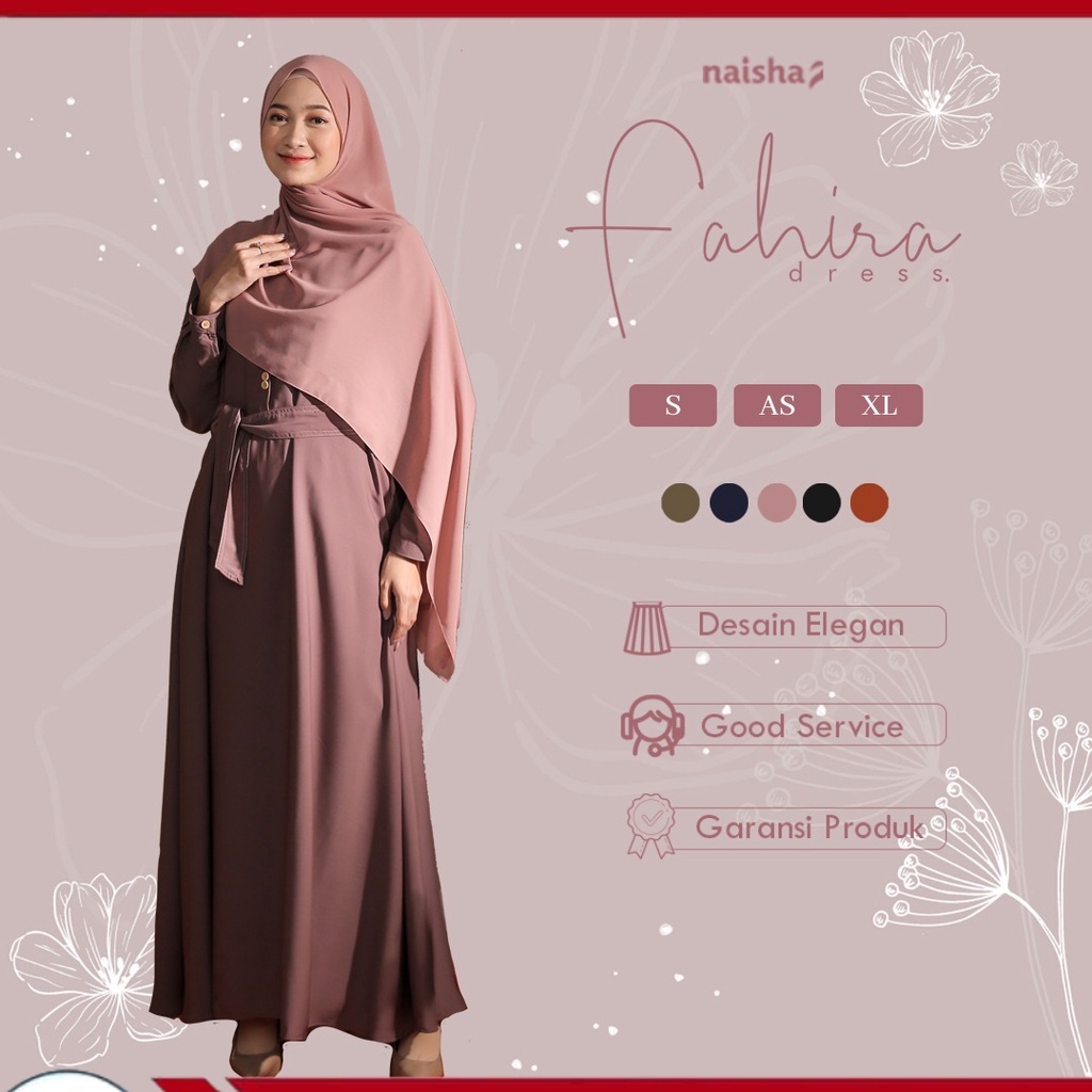Fahira Dress by Naishaofficial / Gamis Fahira / Gamis Dewasa