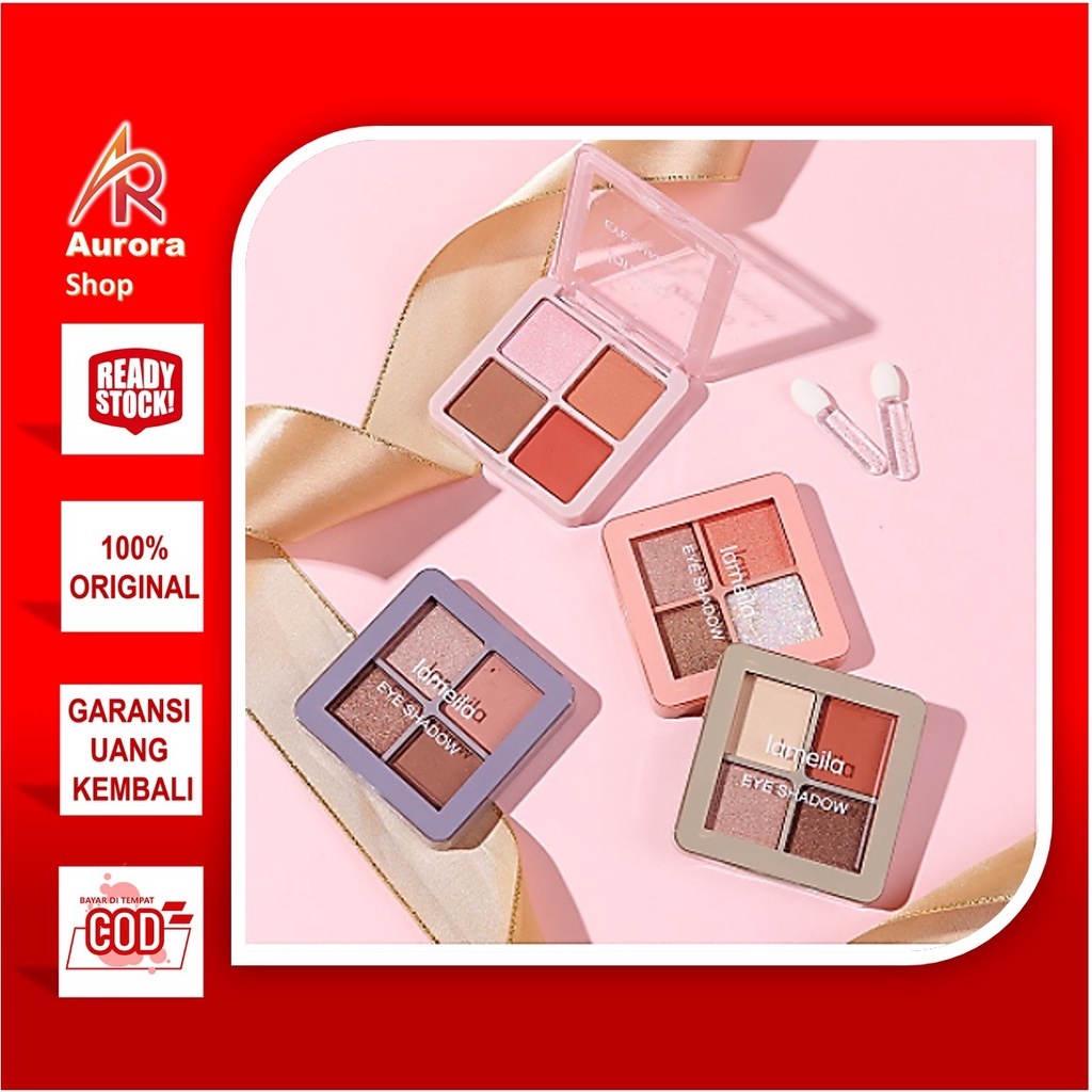 Lameila Eyeshadow 4 Warna New Kombinasi Glitter Tahan Lama By Aurora 5086