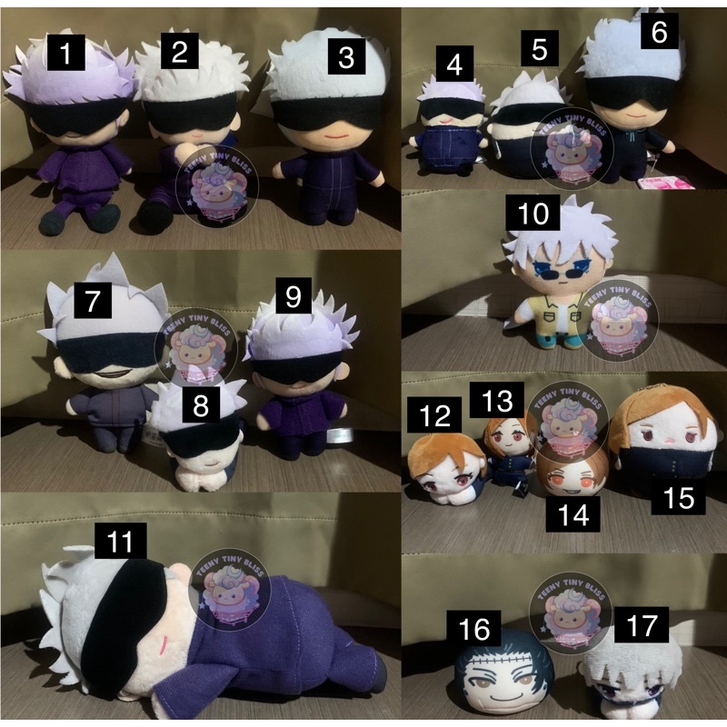 [READY STOCK] Gojo Satoru Nuigurumi Plush Fuwakororin Nitotan Hug Chara / Kugisaki Nobara / Inumaki 