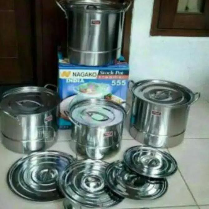 panci set stock pot steamer 555 (NAGAKO)