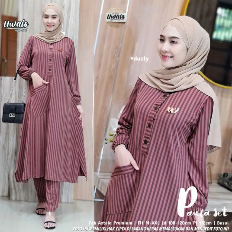 RESTOK setelan celana best seller Paula set ORI by uwais