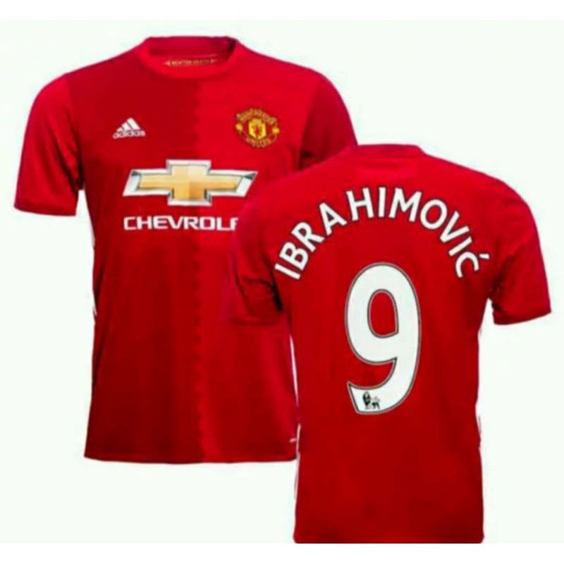 Zlatan Ibrahimovic - Jersey Baju Bola MU Manchester United - Grade ORI - Lengan Pendek