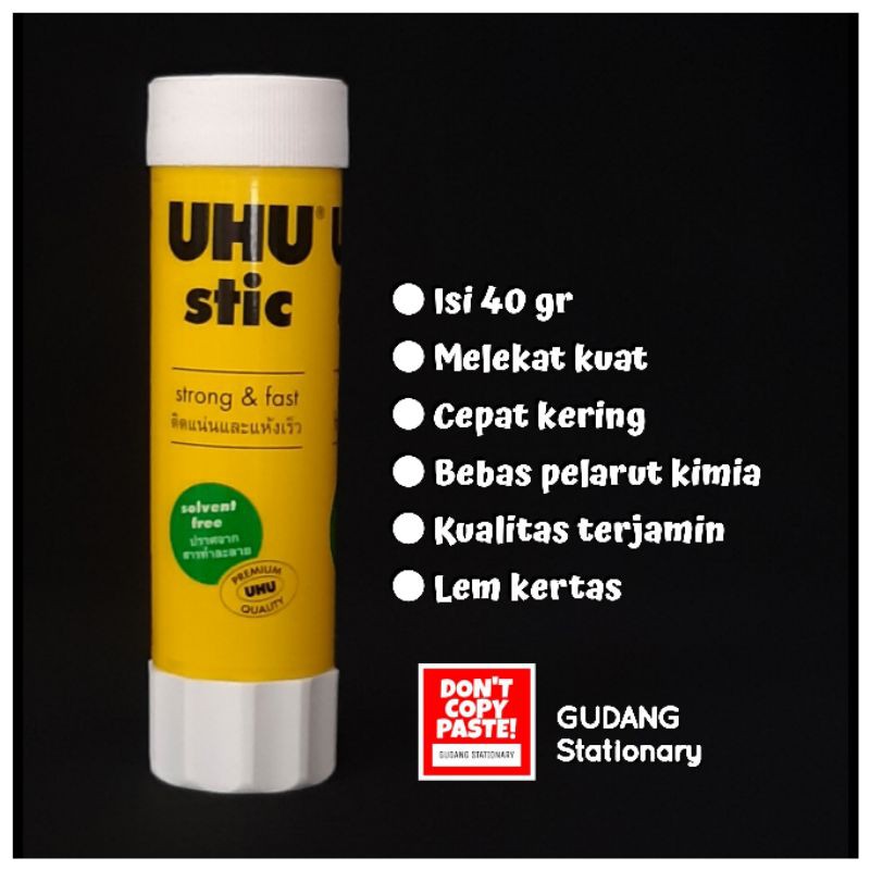 

Lem Glue Stick UHU 40 Gram [ 1 piece ]