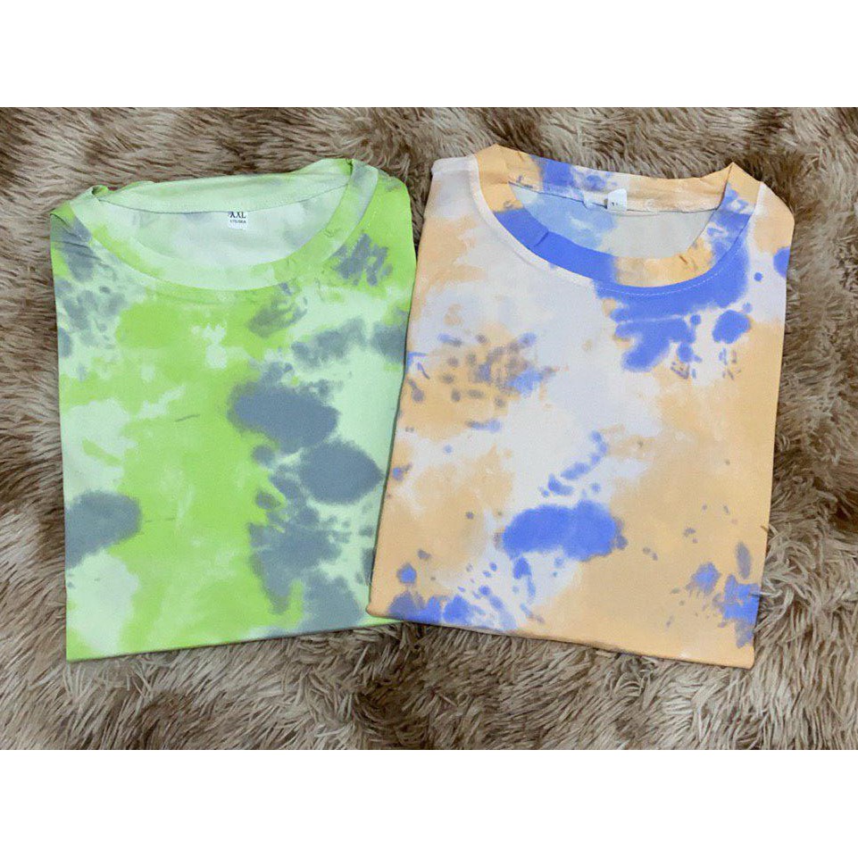 Oversize Tee Tshirt   Model Longgar Untuk Wanita Motif Tie Dye