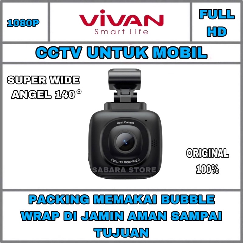 VIVAN VDR01 Dash Cam / CCTV Mobil 1080HD 1080P Super Wide Angle High Resolution FULL HD Garansi Resmi 1 Tahun murah