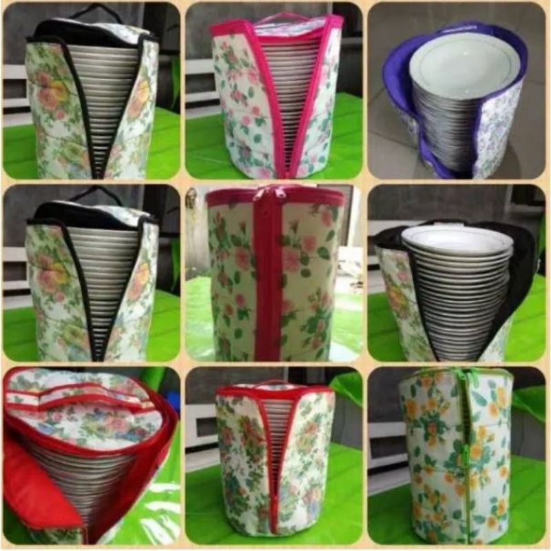 SARUNG TEMPAT PIRING MANGKOK ANTI DEBU DAN SERANGGA / TAS PIRING PRAKTIS 25 CM