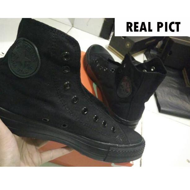 converse full black high ori