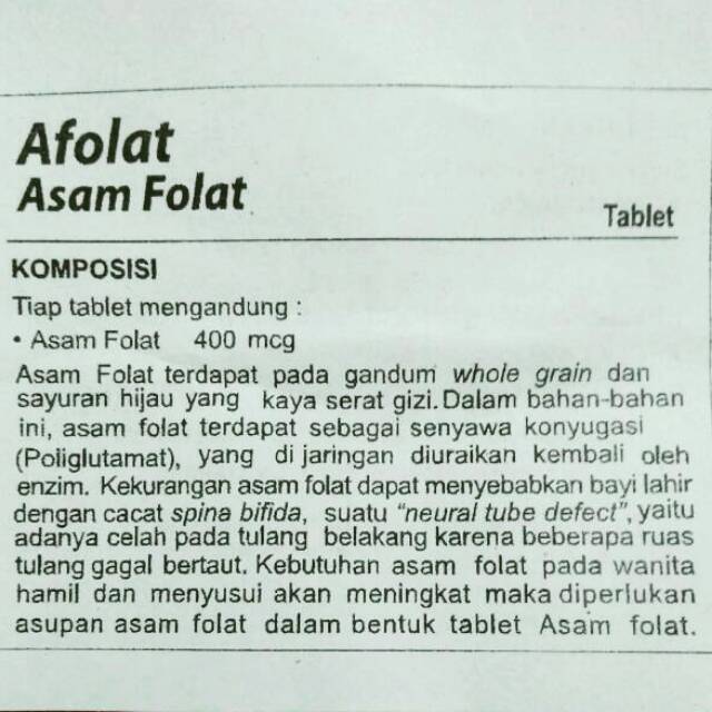 AFOLAT - Asam Folat 400 mcg