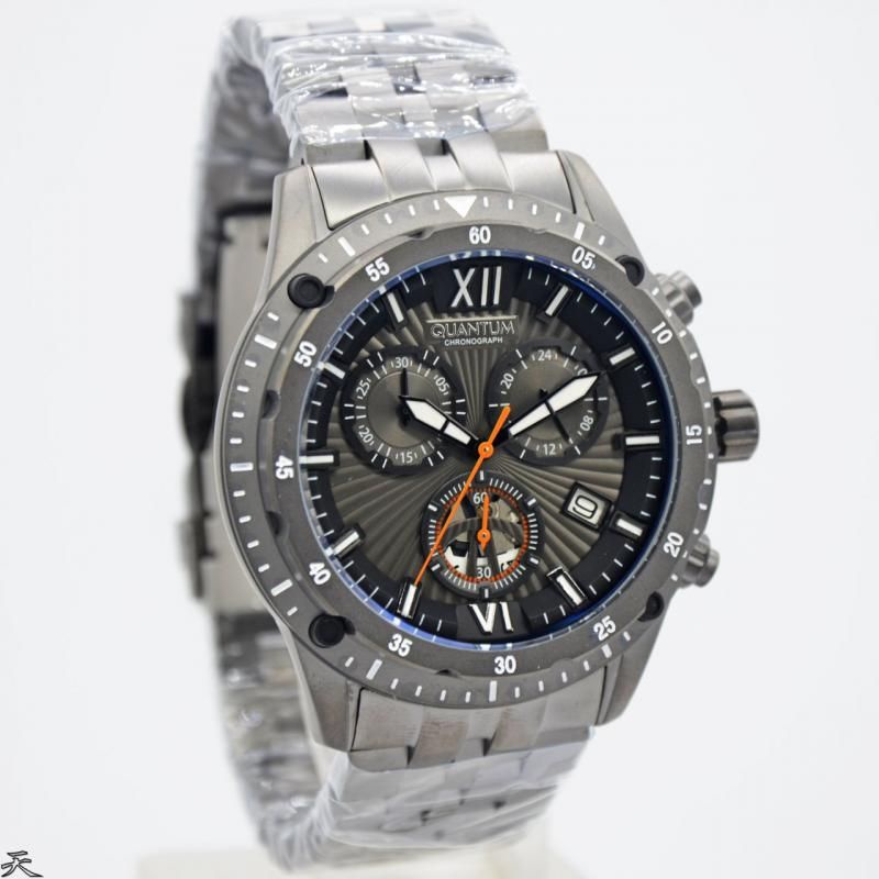 Jam Tangan Pria Quantum HNG748.050 Rantai Gray Original Murah