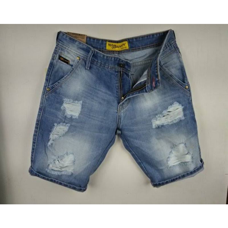 Celana Pendek Pria Jeans Mc Wiscer  Sobek Distro Terlaris Original | Celana Jeans Pendek Pria Mc Wis