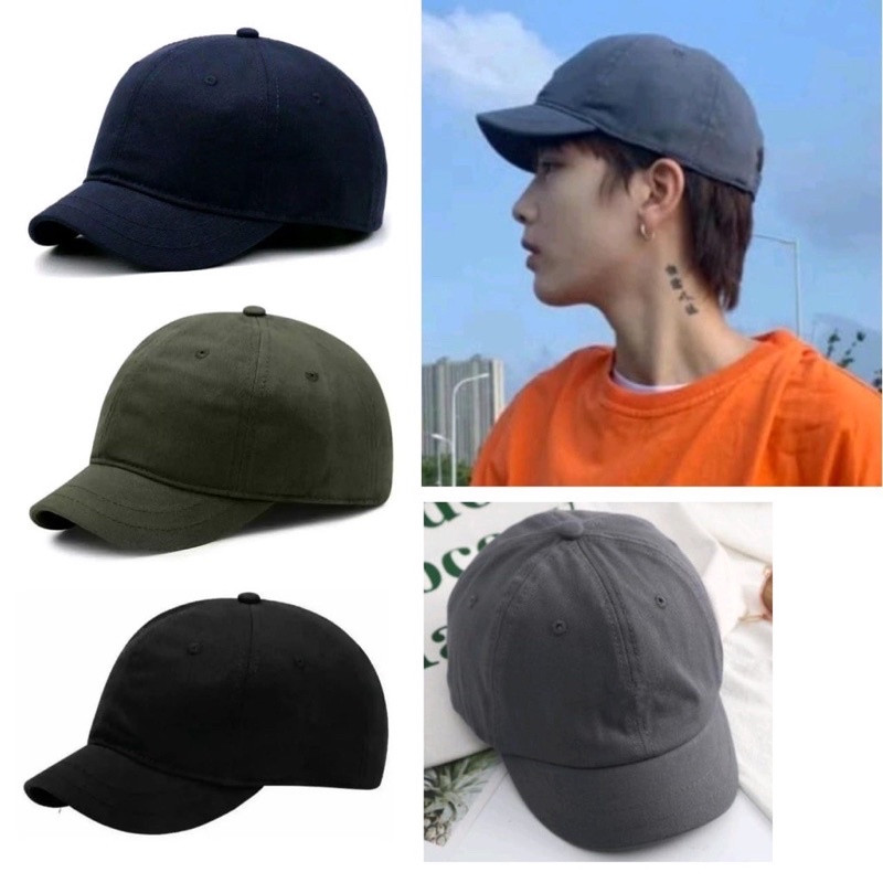 Topi polos baseball korea lidah pendek dewasa pria dan wanita