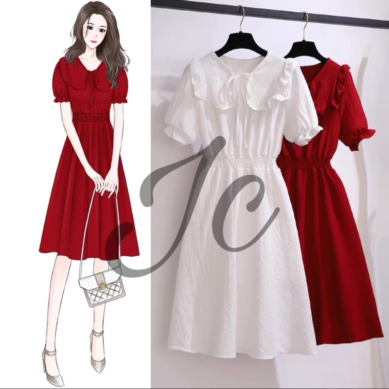 JC- Midi Dress Ziva / Dress Wanita Premium murah / Dress Korea Wanita Terbaru