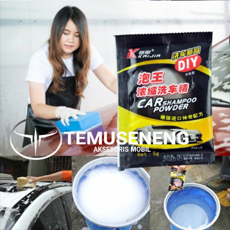 Shampo Cuci Mobil Bubuk Sachet 5Gr Car Shampoo Bisa 5L Busa Melimpah Kemasan Sachet