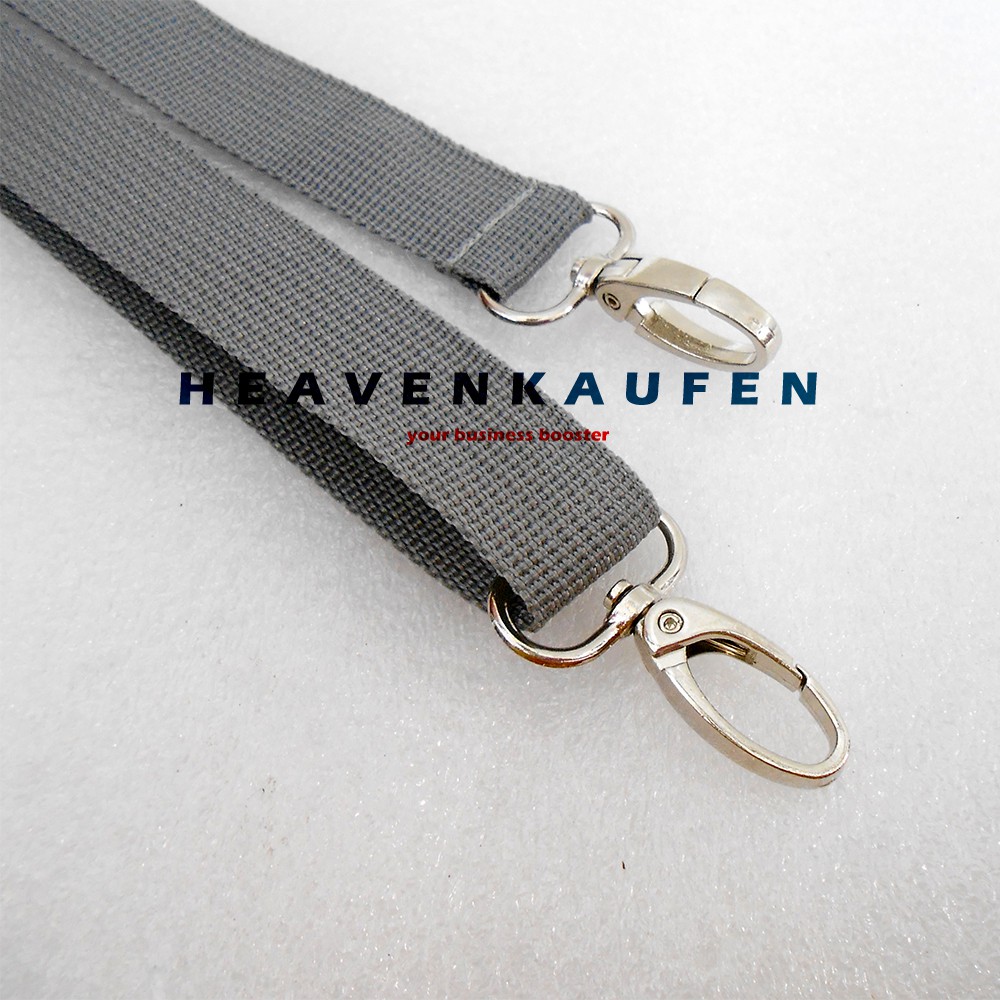 Strap Tas / Tali Selempang Tas Pria Lebar 2,5 cm Warna Abu Abu Kait Silver