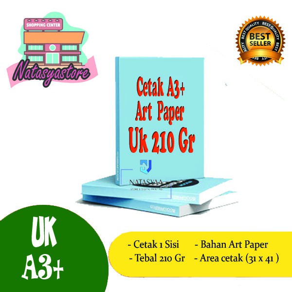 Jasa Cetak Kertas Art paper 210 Gr Uk A3+