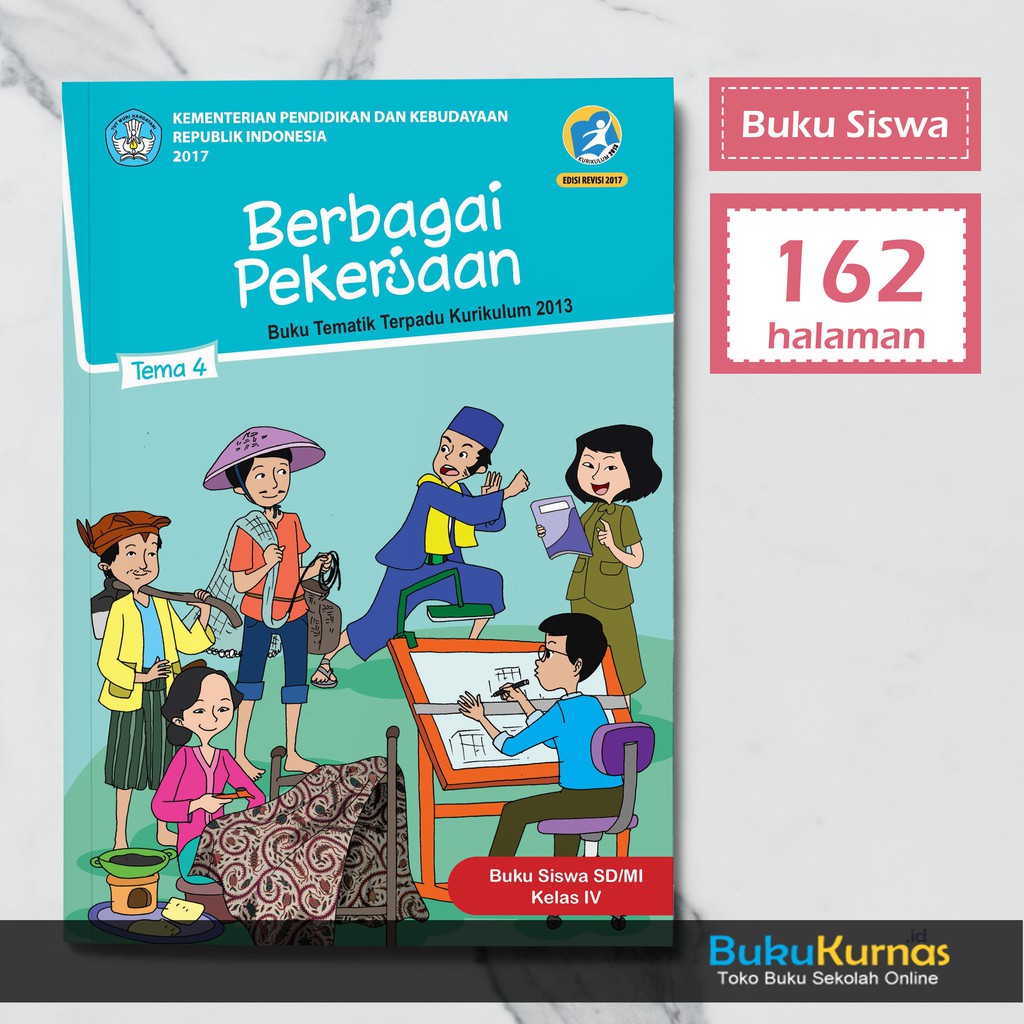 Download Buku Siswa Kelas 4 Tema  4 Berbagai Pekerjaan  