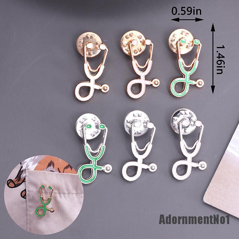 (Adornmentno1) 1pc Bros Pin Bentuk Stetoskop Untuk Dokter / Perawat