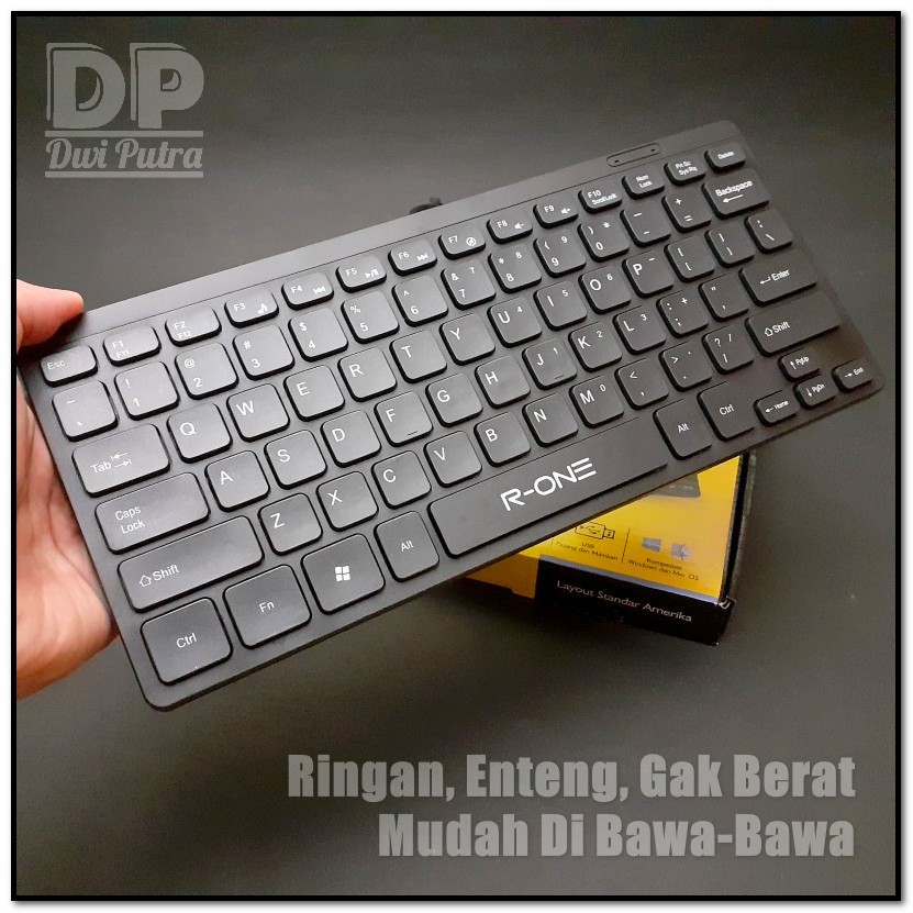 KEYBOARD MINI R-ONE R-1602 USB // R1602 CHOCO OFFICE MULTIMEDIA // LAPTOP PC KOMPUTER ANDROID