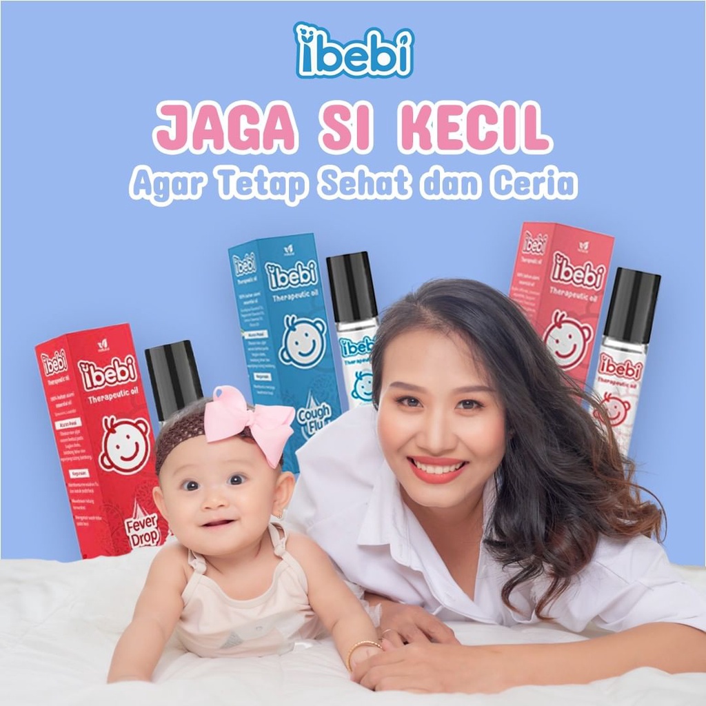 Ibebi Natural Essential Oil 8ml /Minyak Essensial / Minyak Telon/ Herbal bayi / obat flu bayi / obat batuk pilek Bayi /Obat demam Bayi 0- 2 tahun