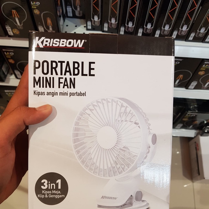 Krisbow portable mini fan / kipas genggam / kipas angin jepit krisbow / Kipas Angin Mobil / kipas An