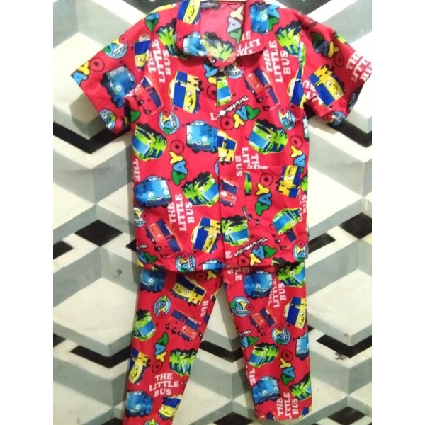 Baju Tidur Anak Cowo Motif Tayo