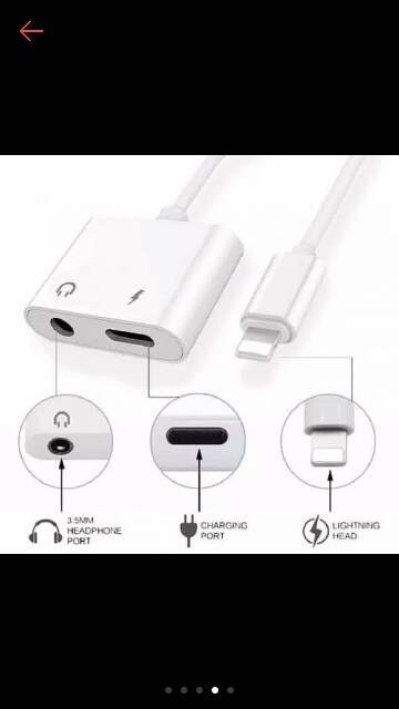 Dual Connector converter iphone 7 8 Plus Xs Max lightning audio jak 2in1