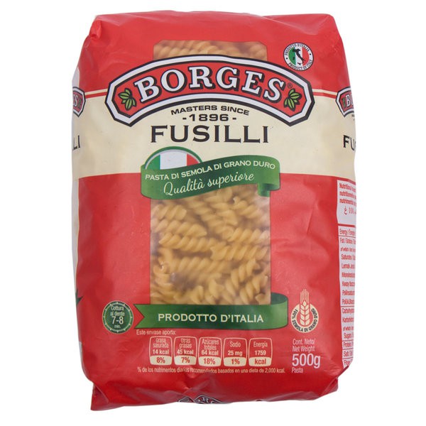 

BORGES Pasta Fusili 500gr