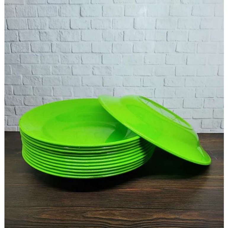 PIRING TATAKAN POLOS SEMI MELAMIN 1 LUSIN