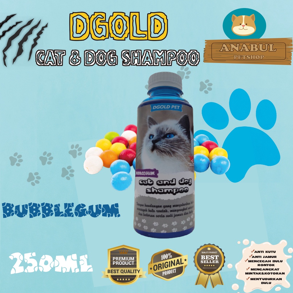 [GROSIR] SHAMPOO KUCING ANJING ANTI KUTU JAMUR DGOLD 250ML MENCEGAH BULU RONTOK VARIAN AROMA MAWAR,LANVENDER,JASMINE,KOPI,BUBBLEGUM