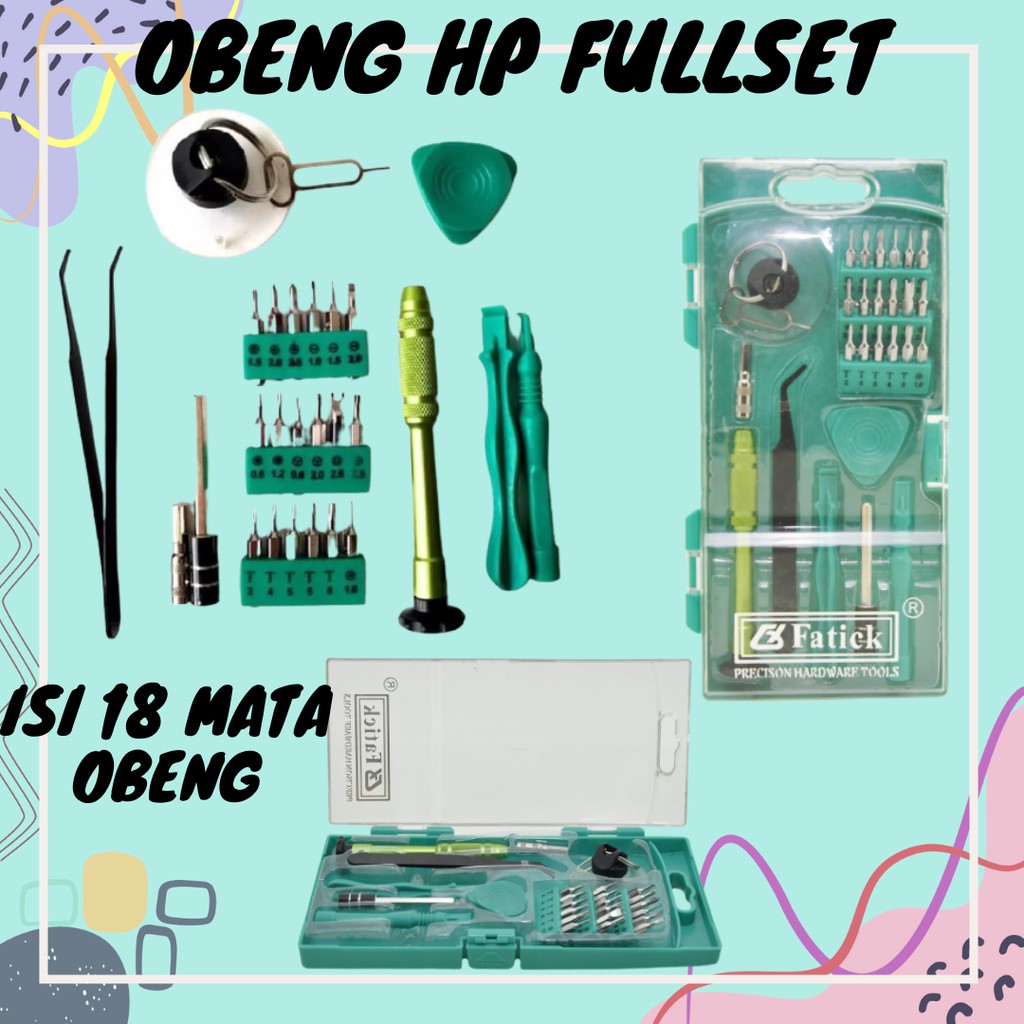 Obeng HP Lengkap - Obeng Set 26 in 1 HP - Repair Tools - Alat Reparasi HP - Obeng Service HP Laptop