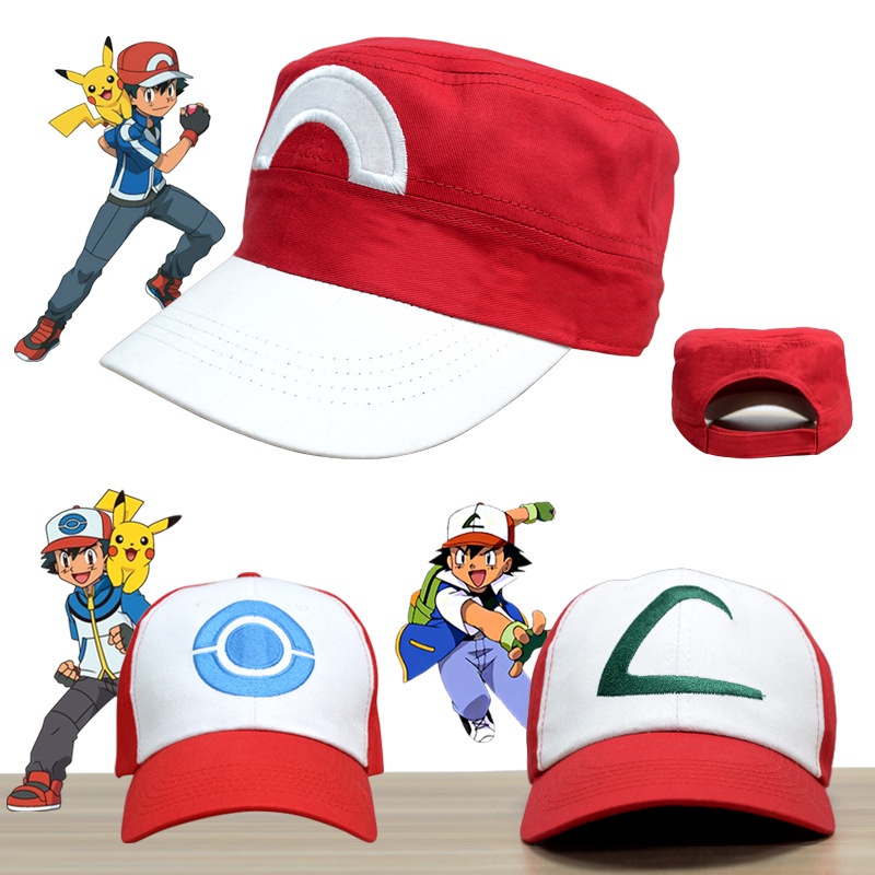 Topi baseball Motif Bordir Kartun anime Pok Mon