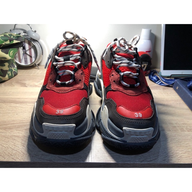 Balenciaga Triple S Red Black