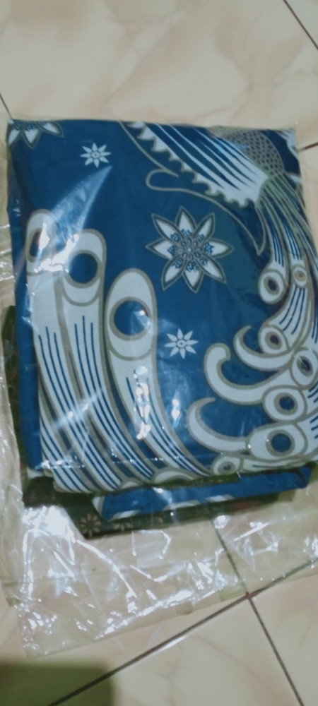 Kemeja Batik Merak Biru Full Furing Katun Halus Ori Solo