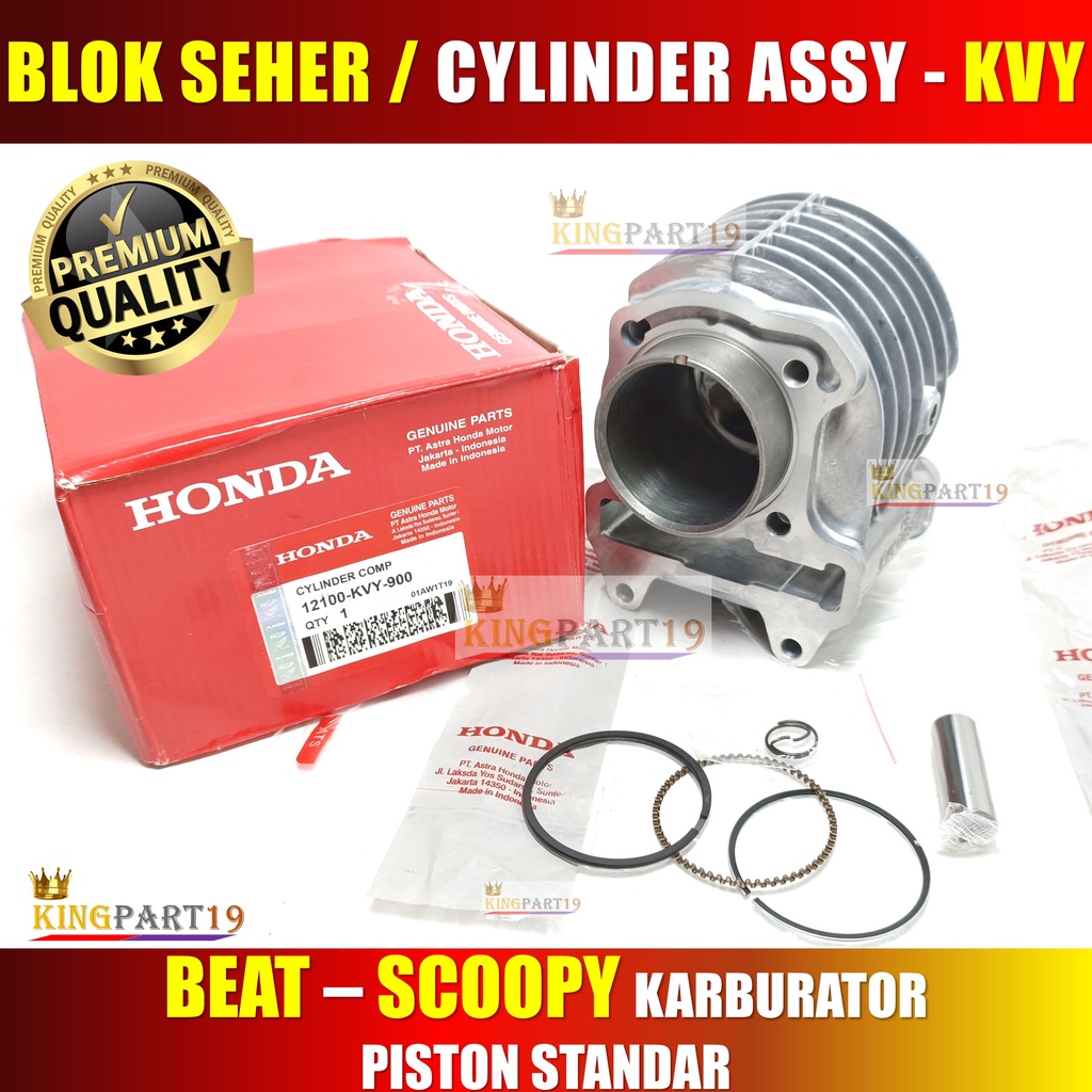 BLOK SEHER BEAT KARBU SCOOPY KARBU BLOK SEHER LENGKAP CYLINDER ASSY BEAT SCOOPY KARBU KVY