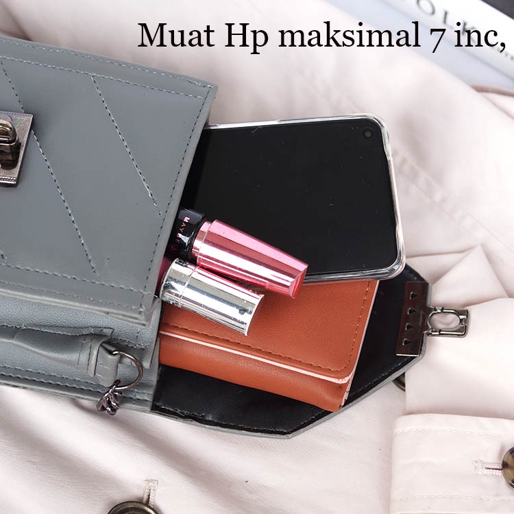 Luna Aura Tas Selempang Pouch Hp Wanita Kaluna Bordil Rantai DK 01 Slingbag Hp Wanita Tas Grosir Wanita Tas wanita ootd