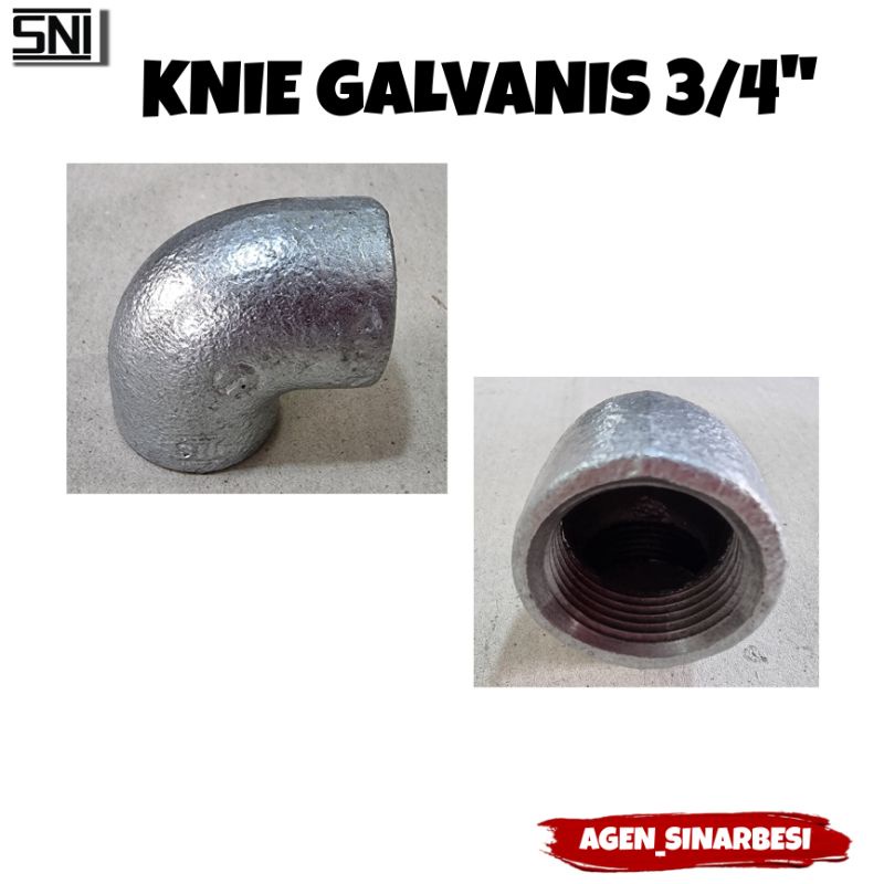 KNIE GALVANIS 3/4" G BRAND DRAT DALAM/ ELBOW KNEE KENI L