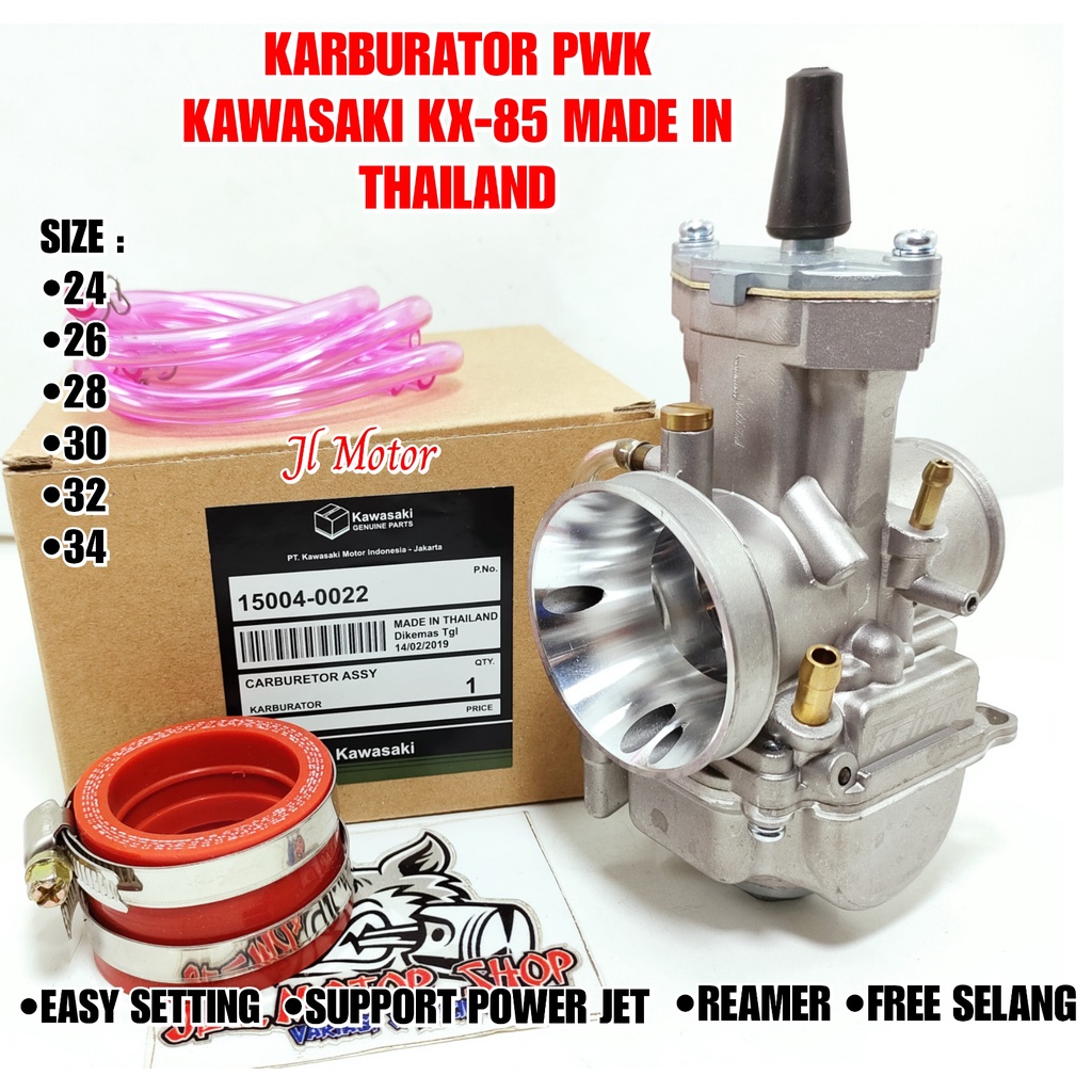 KARBURATOR KARBU PWK 24 26 28 30 32 34 KX 85 KX-85 UNIVERSAL Mudah Setting Plus Karet Intake KARBU PWK