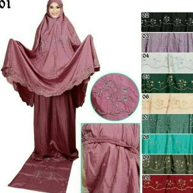 Mukena Parasut Super Bordir Jumbo