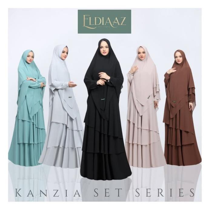 Kanzia Set Series By Eldiaaz Original,Gamis Syari Mewah Terlaris
