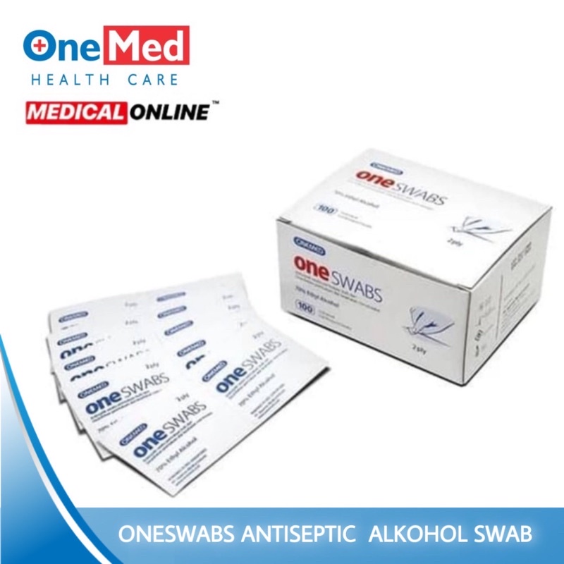 TISSUE ONESWAB PEMBERSIH SWAB ONEMED ISI 100 PER BOX MEDICAL ONLINE MEDICALONLINE