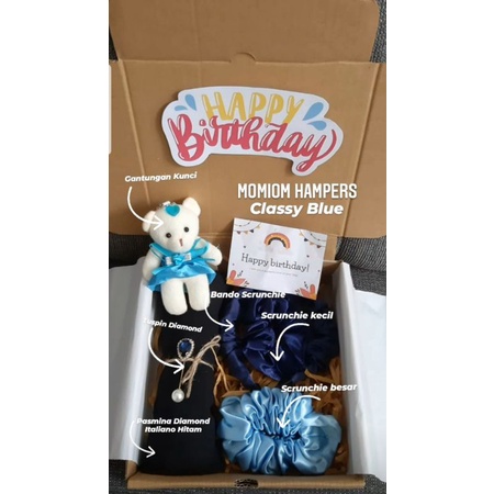 

HAMPERS HIJAB LIMITED EDITION GIFTBOX KADO BITRHDAY/GRADUATION/ ANNIVERSARY Classy Blue