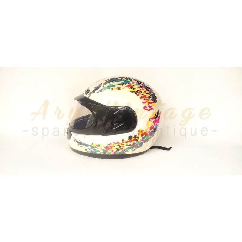 Helm vintage Top 1 full face Putih Rare item NOS