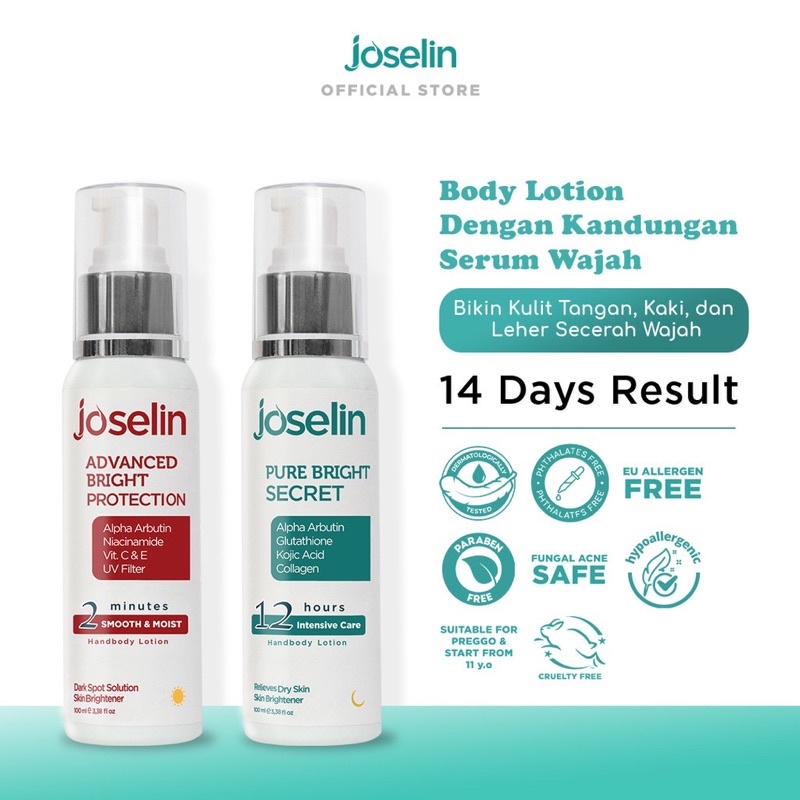 Joselin Protect & Moist Lotion Bundle / Handbody / Alpha arbutin
