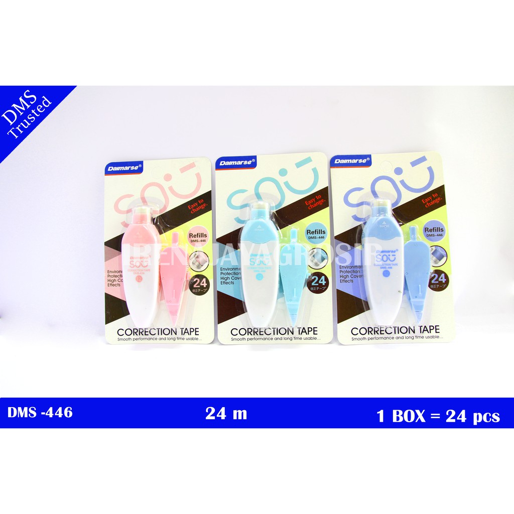 

(BELI 1 GRATIS 1) Correction tape / tip x roll 24 meter / tipe x pita / Daimarse dms-446