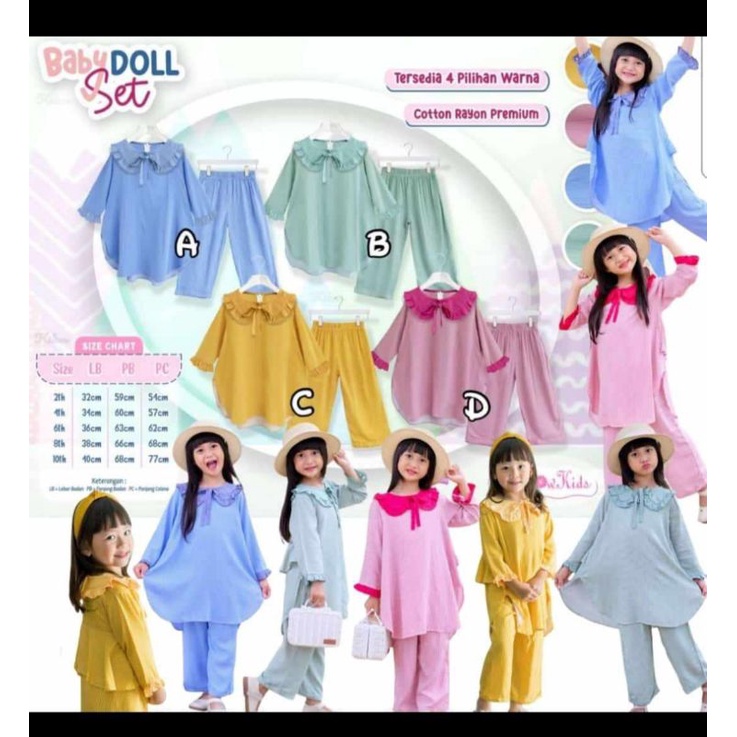 SET FLOWKIDS BABYDOLL