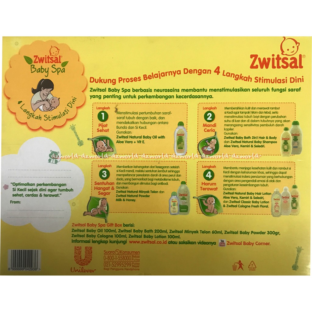 Zwitsal Baby Spa Stimulasi Dini Bayi Gift Set Kado Bayi Baru Lahir Switsal Newborn