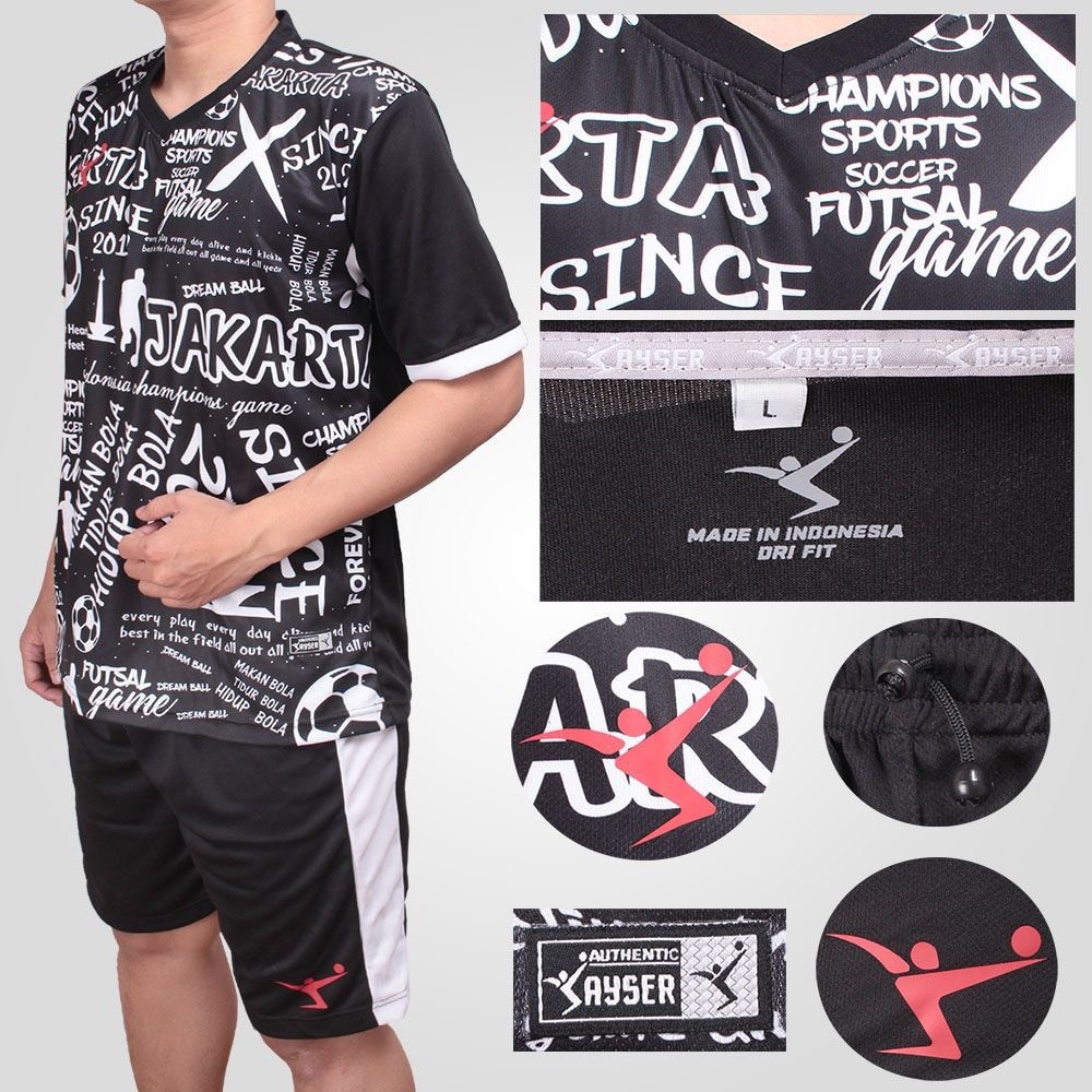 Promo HIDUP BOLA baju kaos stelan setelan jersey futsal sepak bola kayser /Kuliah /lebaran