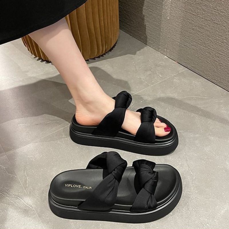 9075 Sandal Wanita Terbaru Sendal Korea Kekinian Flat Shoes