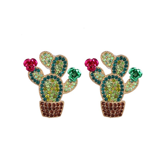 LRC Anting Tusuk Fashion Color Cactus Earrings D27066