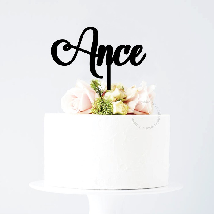 Custom Cake Topper Nama Request Tulisan Topper Kue Akrilik Caketopper